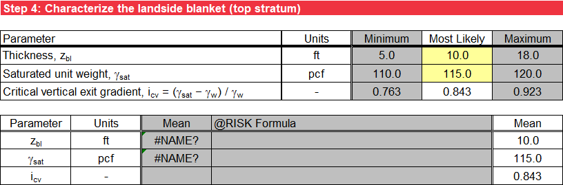Step 4 of BT Case 2 worksheet: Deterministic input.